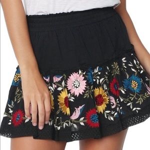 Misa Los Angeles dassin skirt in black fleur
